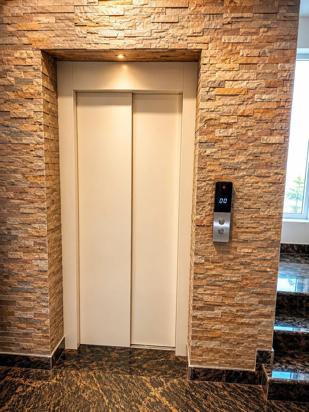 In-house modern passenger elevator lift at The Palatial Homes in Dehradun